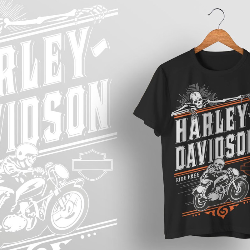 Harley-Davidson--Ilustración & Serigrafía